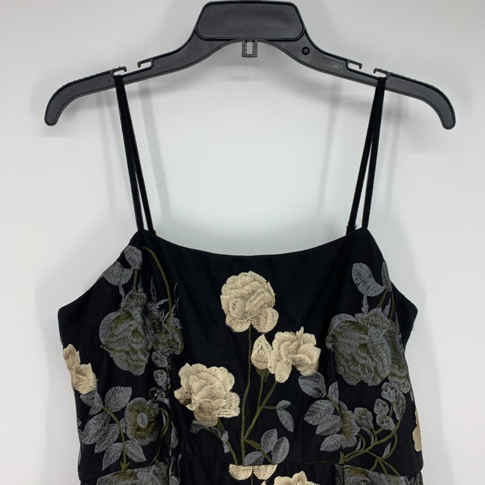 Lulus Dress Elston Black Floral Embroidered Mini Sleeveless Womens Size XL - Picture 5 of 13